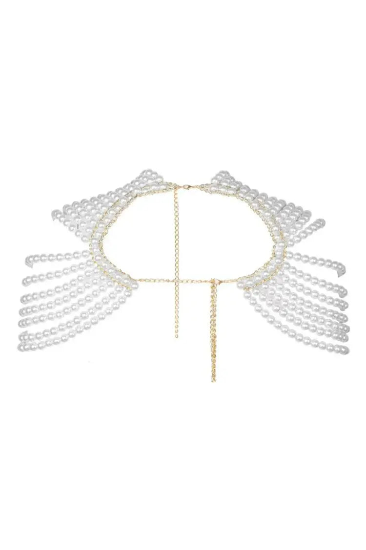 Rylee Multilayer Pearl Shawl Necklace