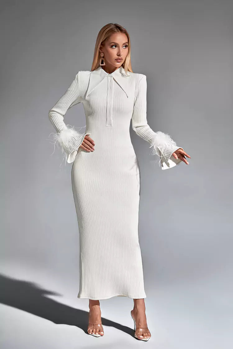 Sawyer Cream Long Sleeve Maxi Dress - Catchall