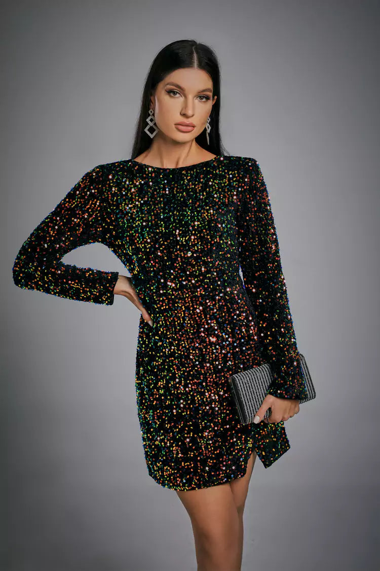 Sydney Multicolored Mini Sequin Dress