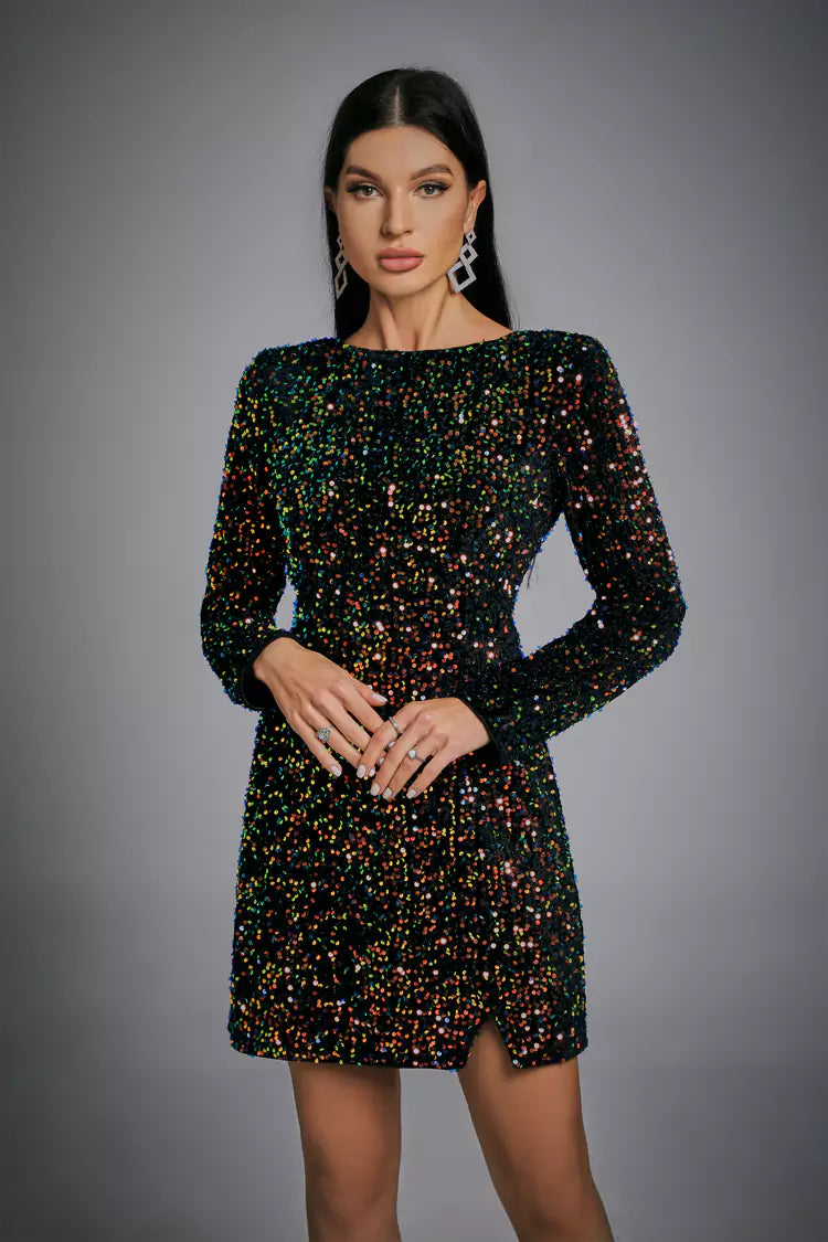 Sydney Multicolored Mini Sequin Dress