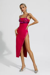 Zariyah Red Slip Bandage Dress