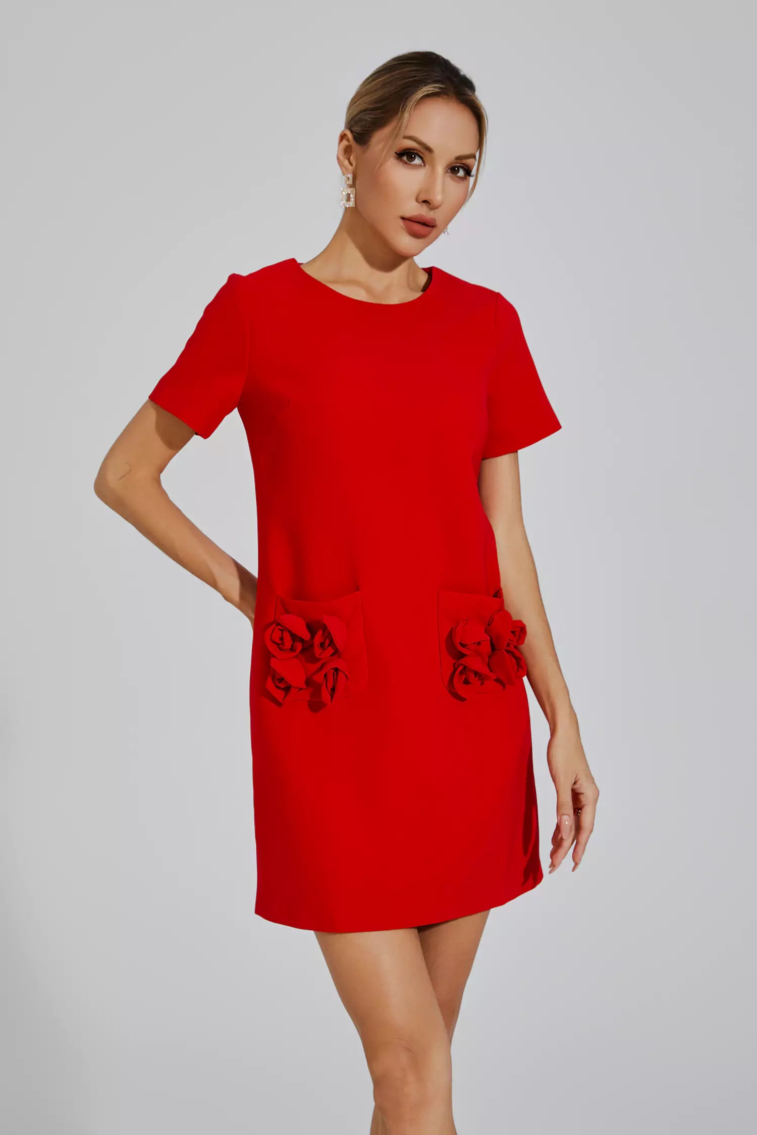 Zendaya Red Rose Mini Dress