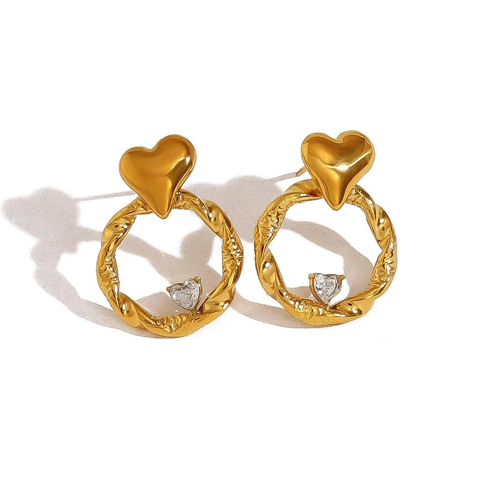Aesthetic Heart Earrings