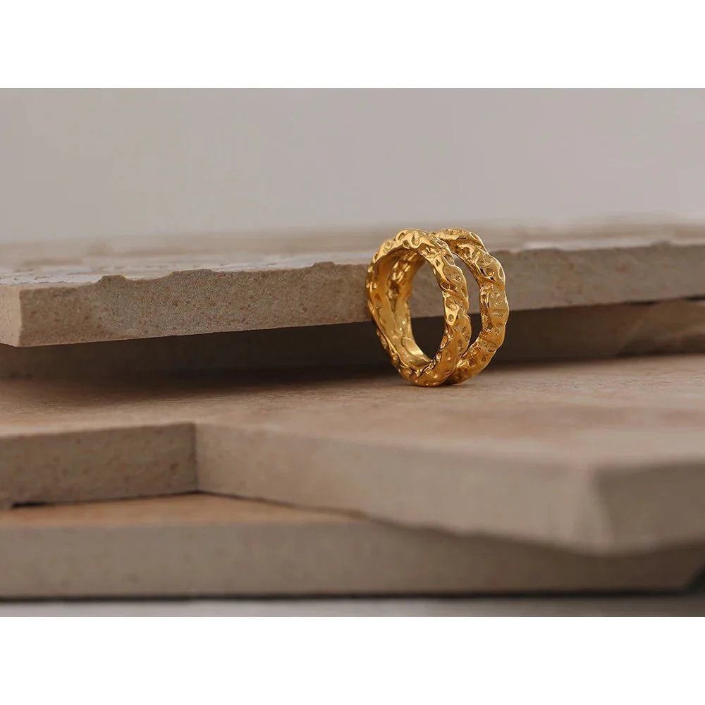 Aurum Moon Double Ring