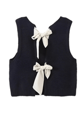 Back Bow Tie Knitted Vest