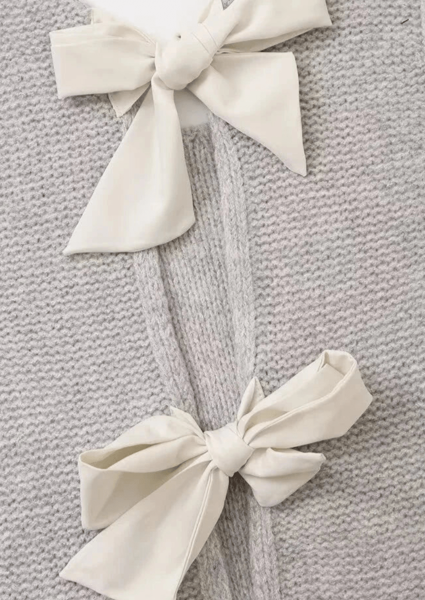 Back Bow Tie Knitted Vest
