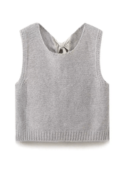 Back Bow Tie Knitted Vest