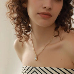 Bezel Solitaire Pendant Necklace