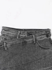 Black Denim Skort