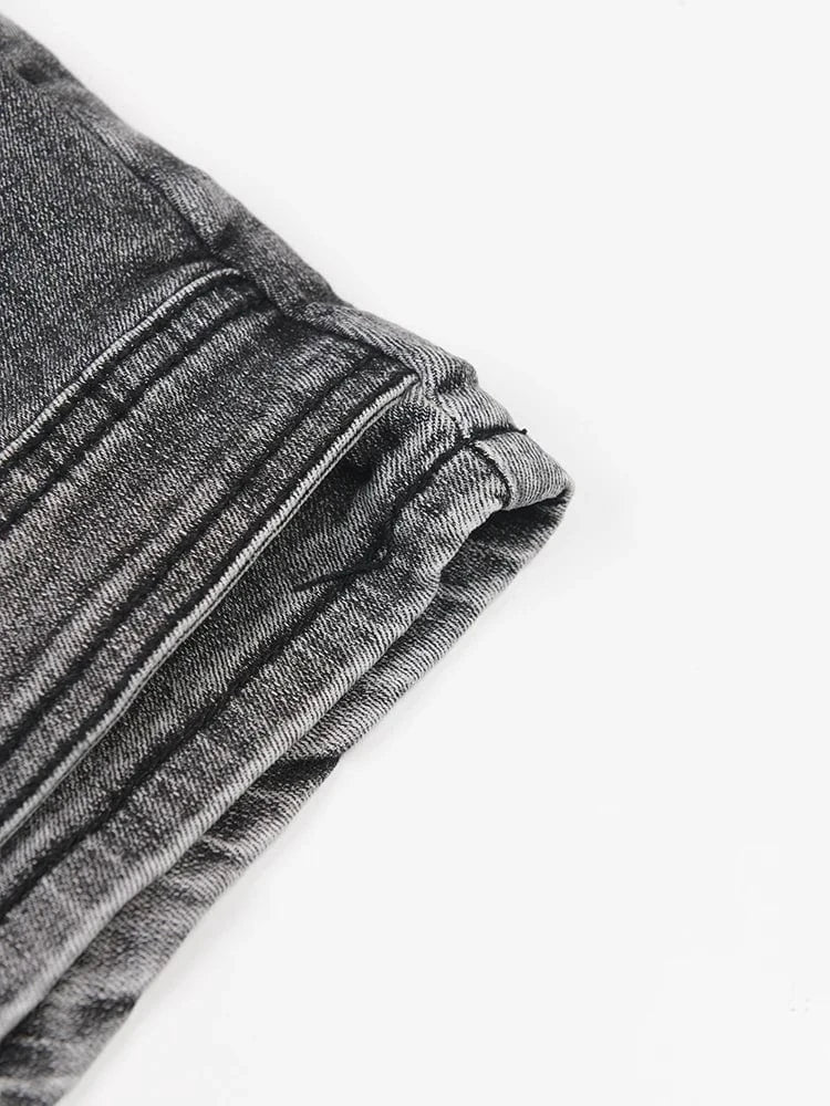 Black Denim Skort