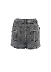 Black Denim Skort