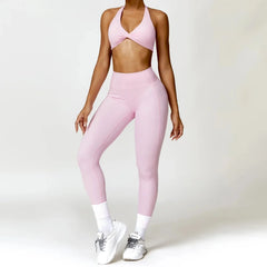 Bralette V-Shaped and Leggings Yoga 2 piece Set