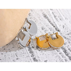 Carved Out Sphere Hoop Earrings