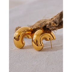 Mabel Love Chunky Gold Hoop Earrings (FREE OVER $90)
