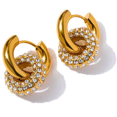 Cubic Zirconia Halo Hoops