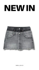 Double Denim Skirts