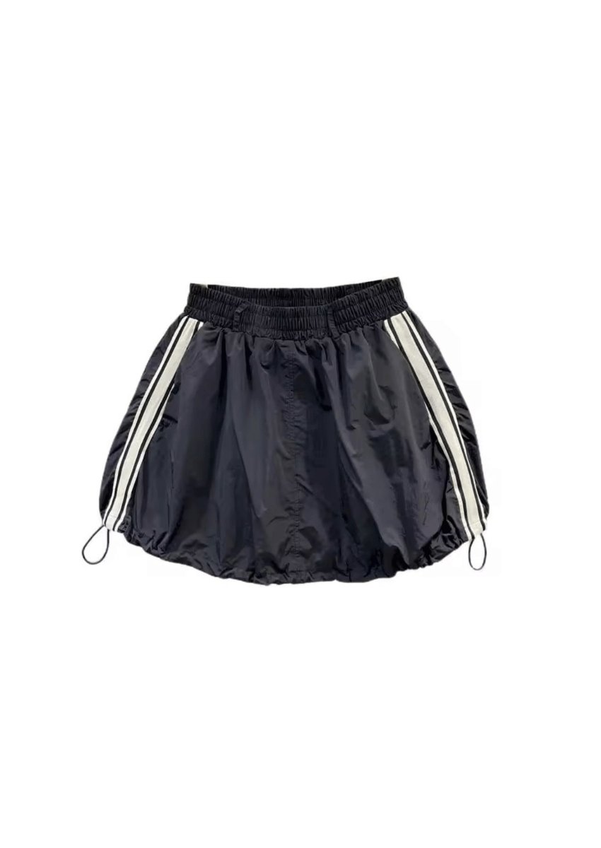 Drawstring Mini Skirt