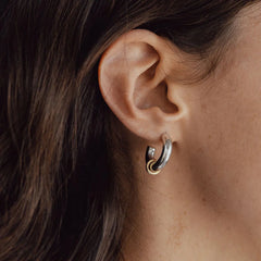 Dual-Tone Charms Earrings