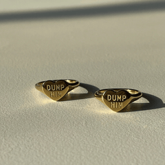 DUMP HIM Gold Plated Ring