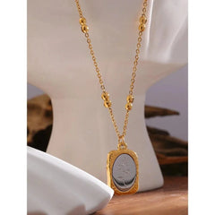 Engraved Rectangle Necklace