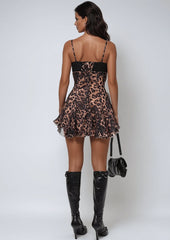 Flirty Leopard Print Mini Dress