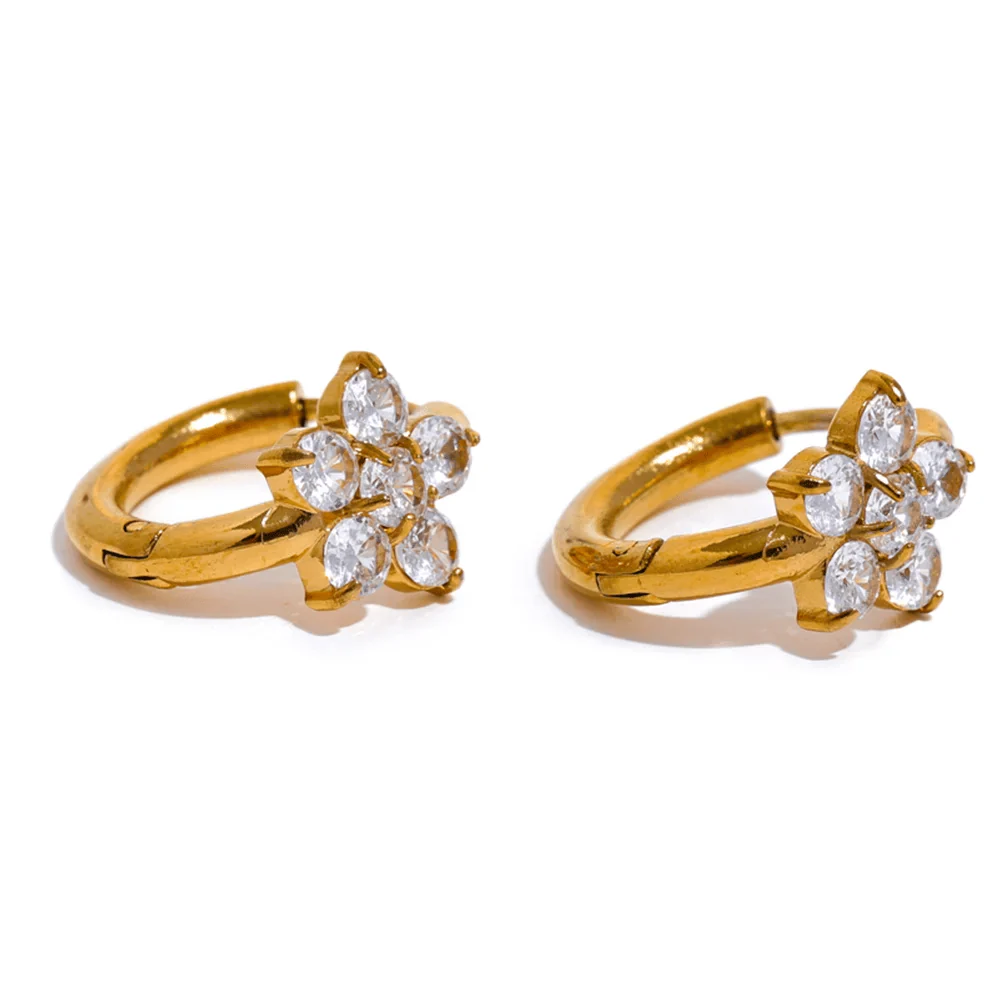 Floral Orbits Hoop Earrings