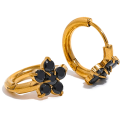 Floral Orbits Hoop Earrings