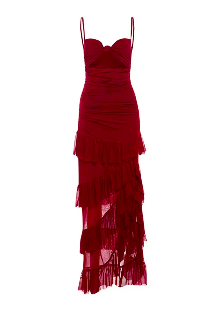 FRILLED MAXI DRESS