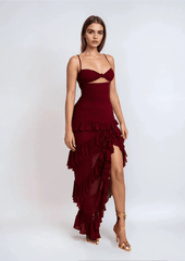FRILLED MAXI DRESS