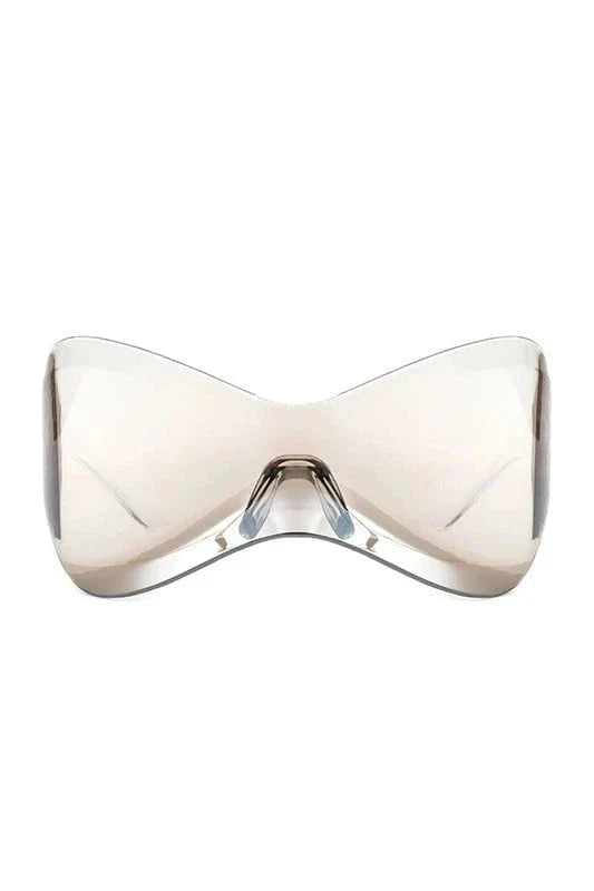 Futuristic Oversized Rimless Sunglasses