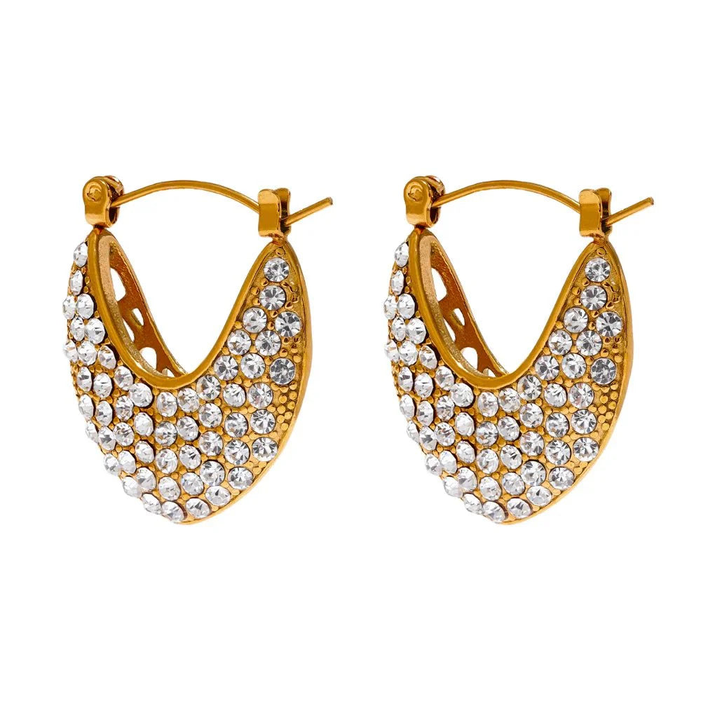 Glistening Hoop Earrings