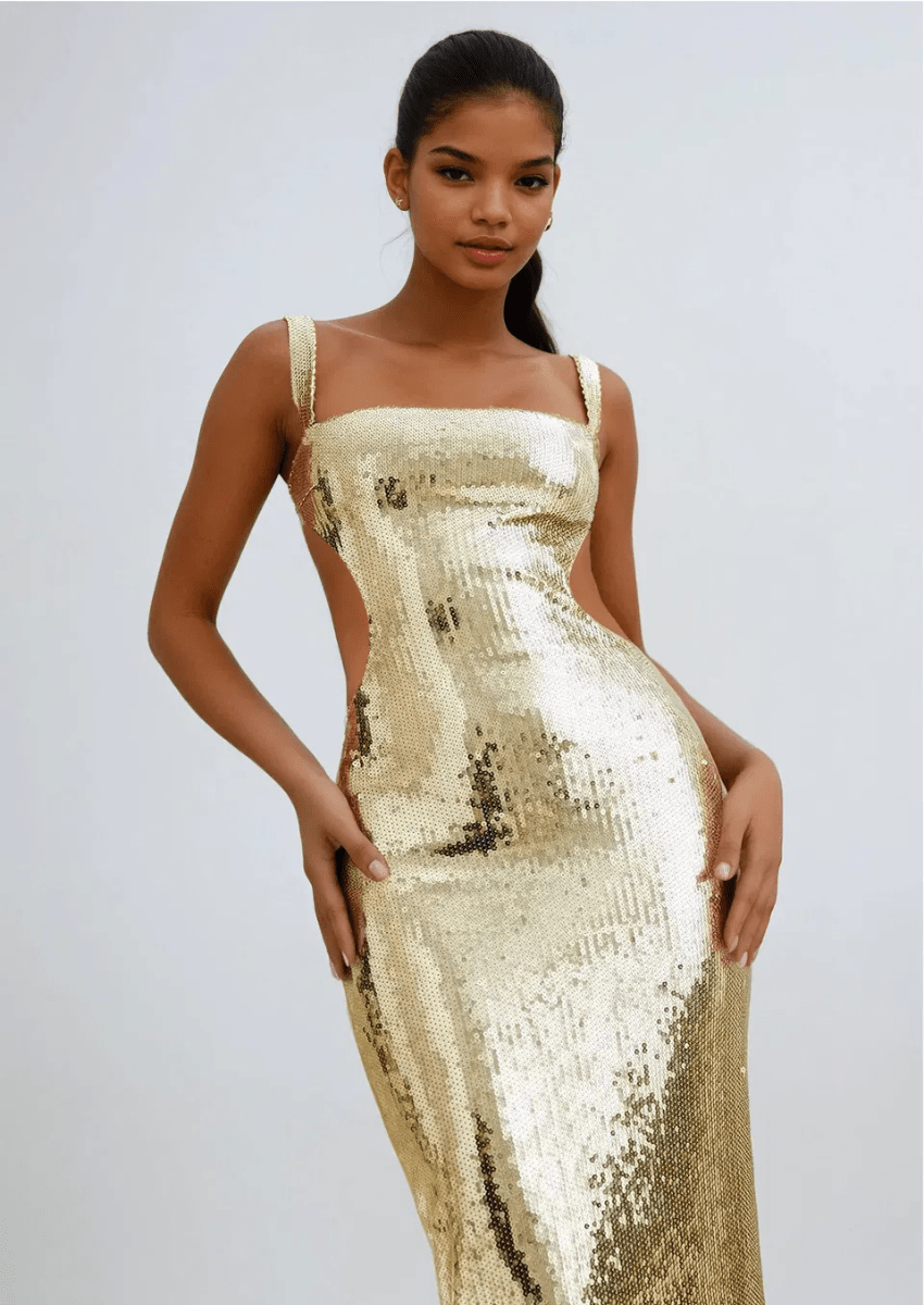 Sequin Gold Dress