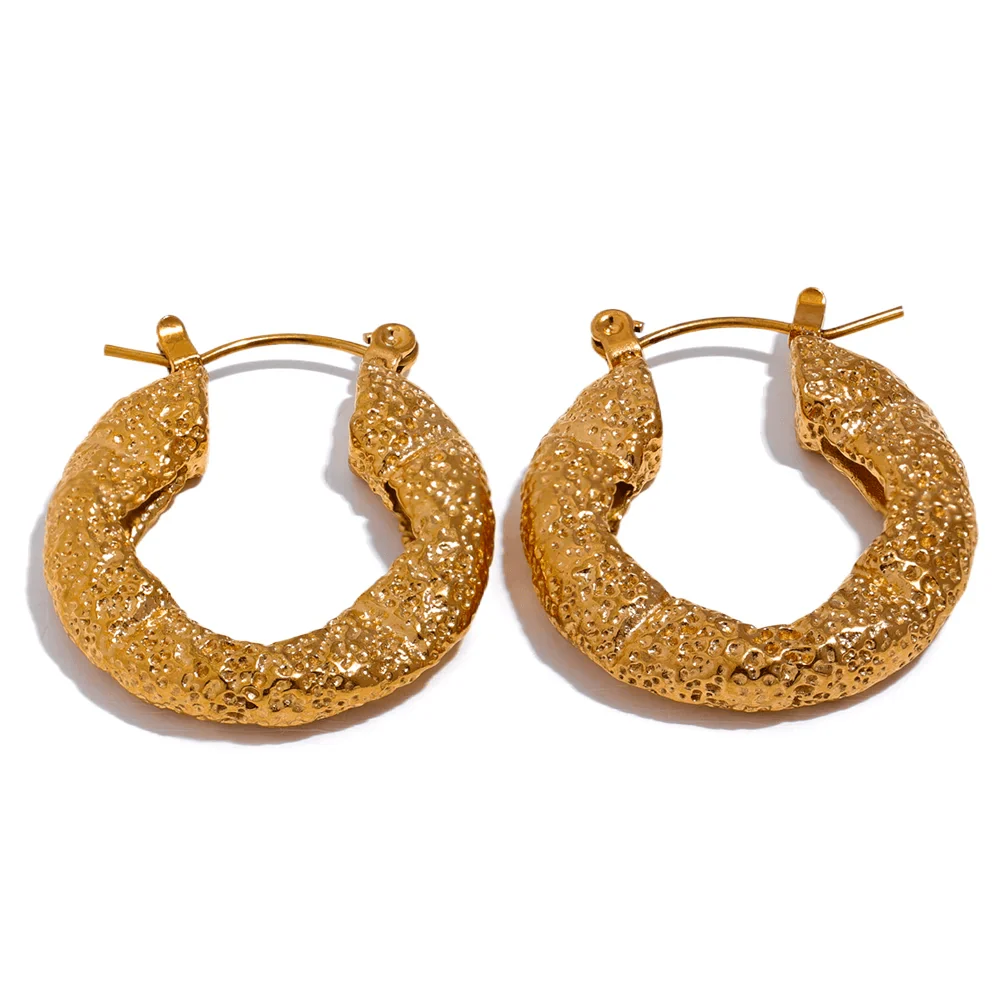 Grain Hoop Earrings