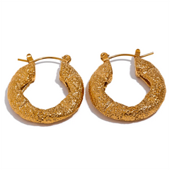 Grain Hoop Earrings