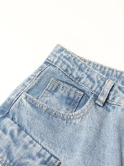 High Waist Wide Leg Denim