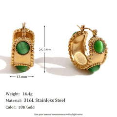 Hoop Earrings with Multi-Stone Accents