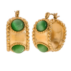 Hoop Earrings with Multi-Stone Accents