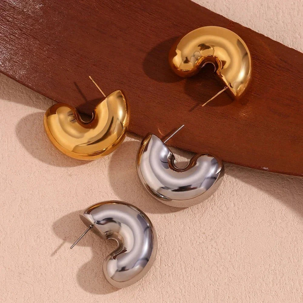 Hypoallergenic Gold and Silver Hoops