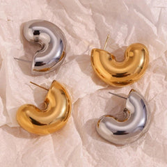 Hypoallergenic Gold and Silver Hoops