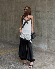 Black Patchwork Lace Dress