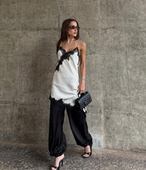 Black Patchwork Lace Dress