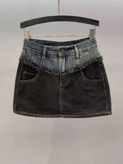 Double Denim Skirts