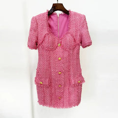 Pink Woven Dress