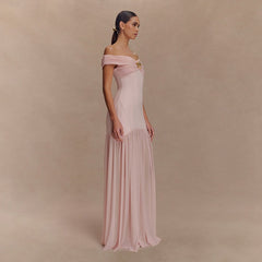 Strapless And Off-The-Shoulder Net Dress