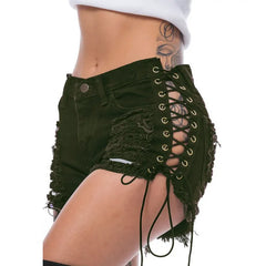 Distressed Denim Skirt