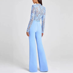 Lace-Trimmed Tassel Jumpsuit