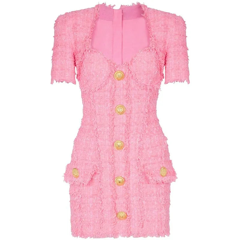 Pink Woven Dress