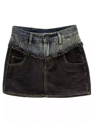 Double Denim Skirts
