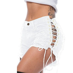 Distressed Denim Skirt