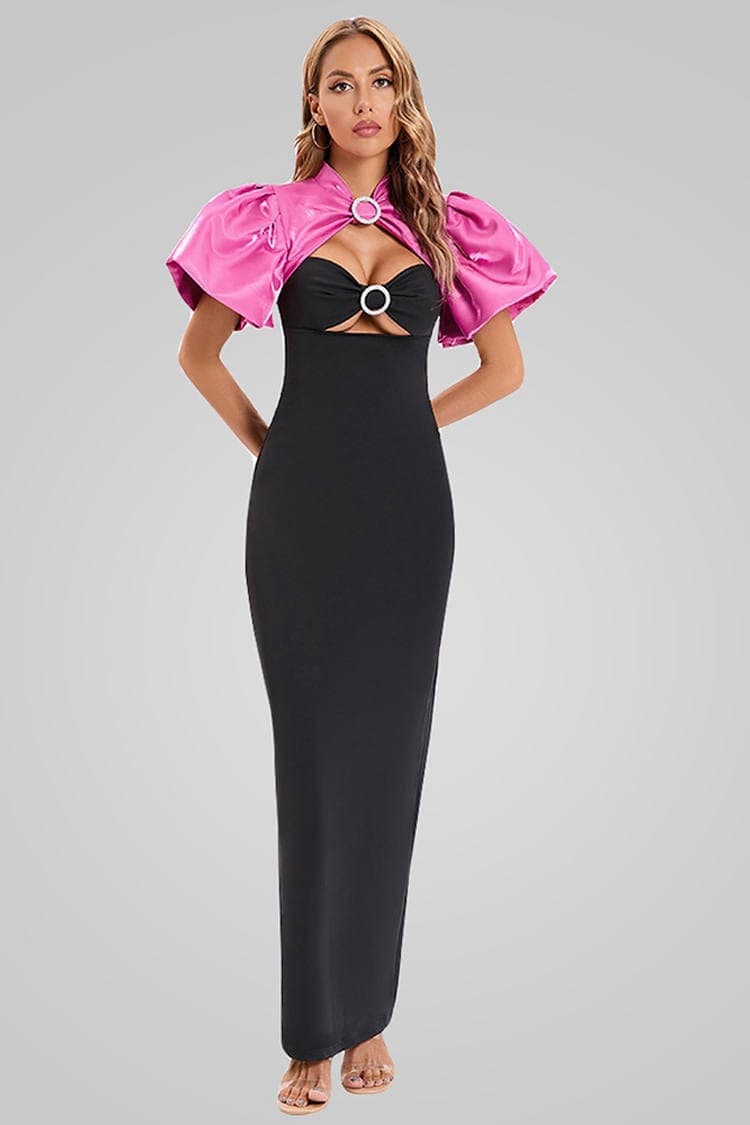 Kennedy Pink Ring Cutout Ruffle Maxi Dress - Catchall